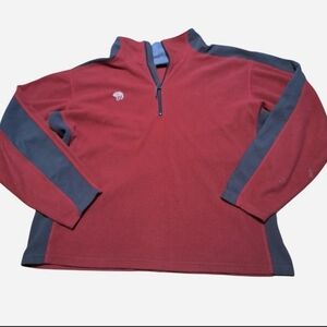 Mountair Hardwear Mens XL Quarter Zip Fleece Shirt Hiking Outdoor Gorp USA